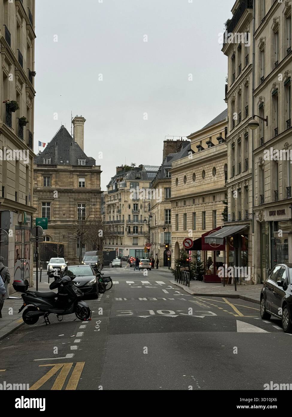 Quite streets of Paris, France - Smartphone Captured Stock Image