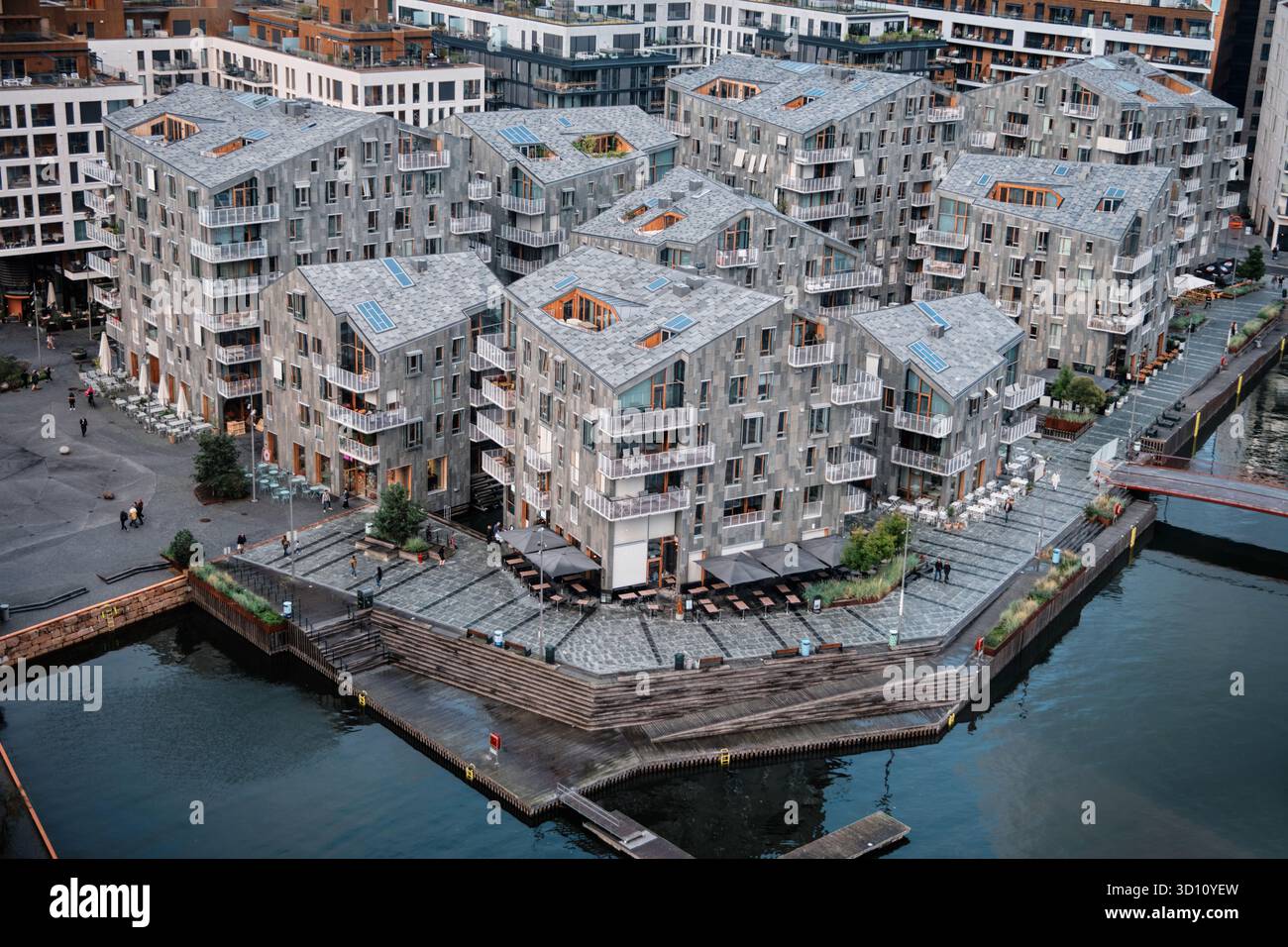 Oslo, Norway - October 1, 2025: Aerial view of modern apartment ...
