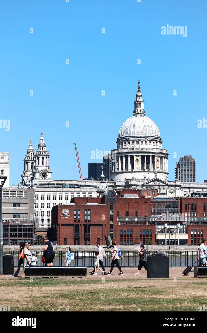 London, England - August 11, 2022: St Paul's Cathedral dome and City of ...