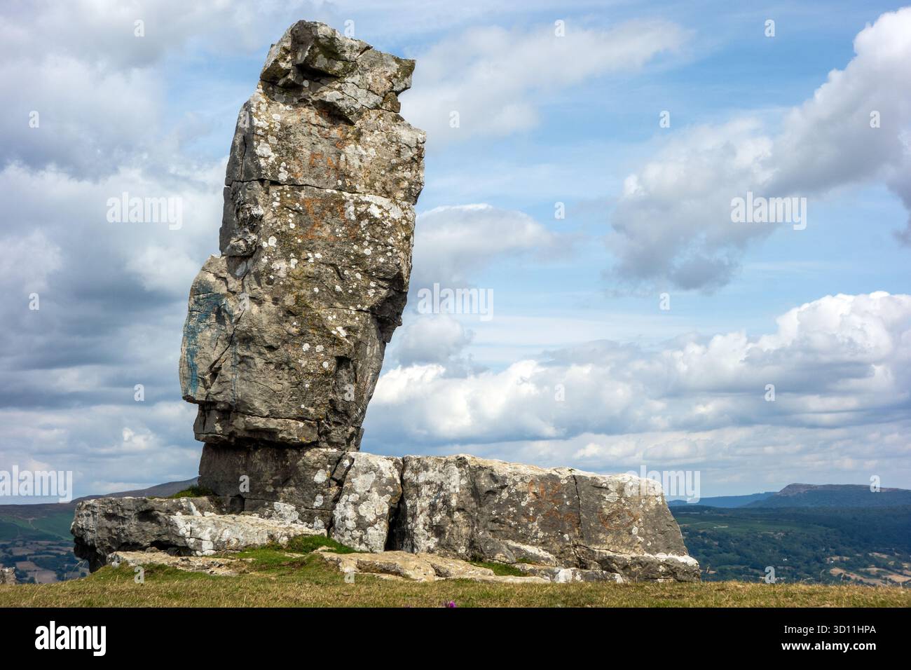 The Lonely Shepherd, a limestone pillar rock formation in the Brecon ...