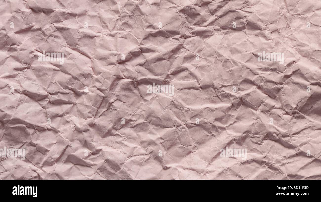 Crumpled Pink Paper Texture Background Abstract Wrinkled Surface Stock Photo