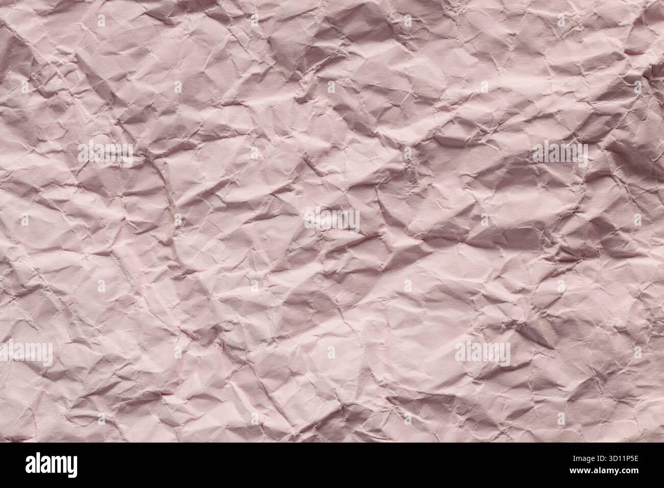 Crumpled Pink Paper Texture Background Abstract Wrinkled Surface Stock Photo