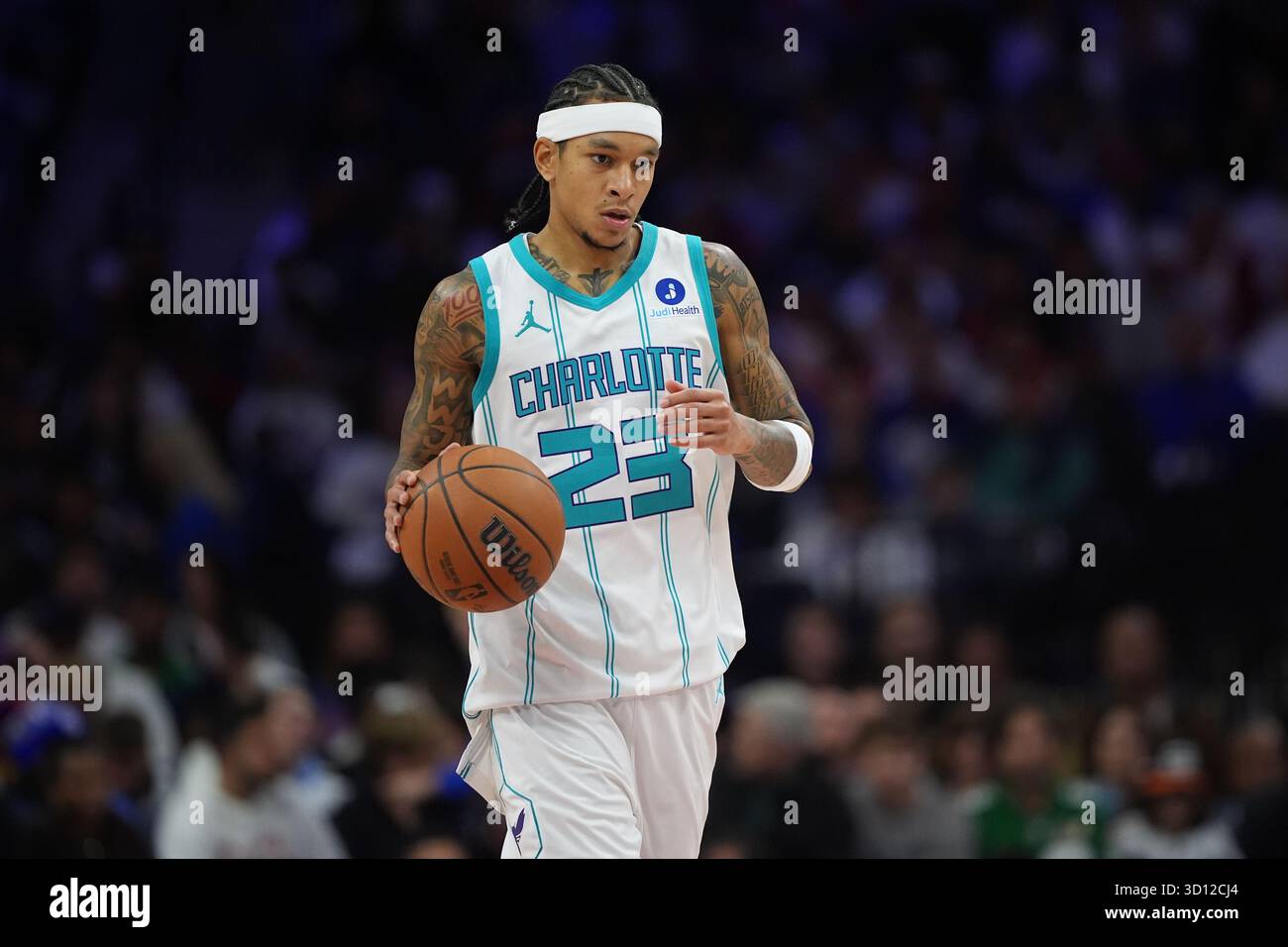 Tree Mann Charlotte Hornets' Tre Mann plays during an NBA basketball game ...