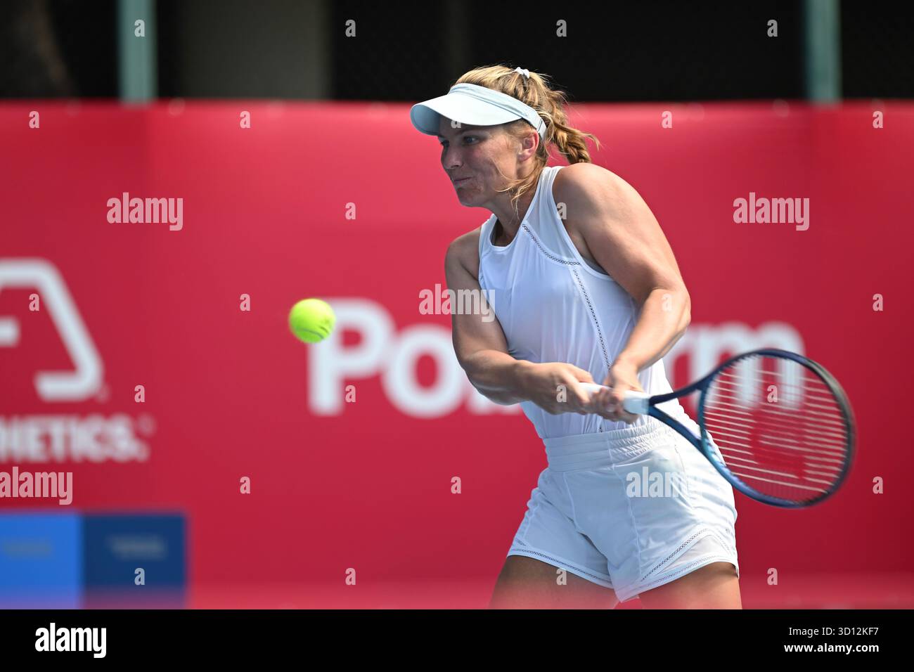 Maddison Inglis, an Australian woman's tennis player during the WTA250 qualifying on October 26, 2025 in Hong Kong. (Photo by Kobe Li/Nexpher Images) Stock Photo