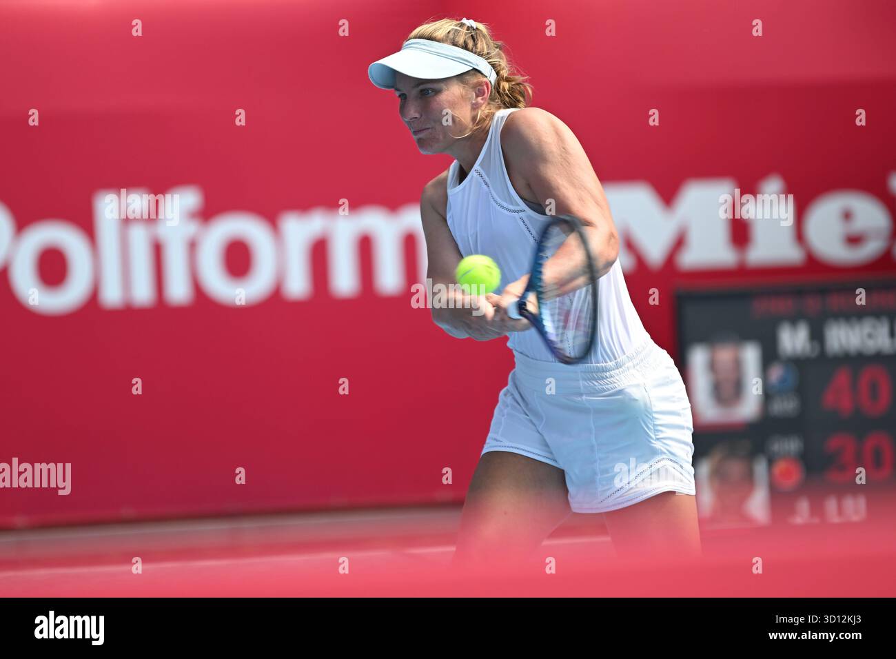 Maddison Inglis, an Australian woman's tennis player during the WTA250 qualifying on October 26, 2025 in Hong Kong. (Photo by Kobe Li/Nexpher Images) Stock Photo