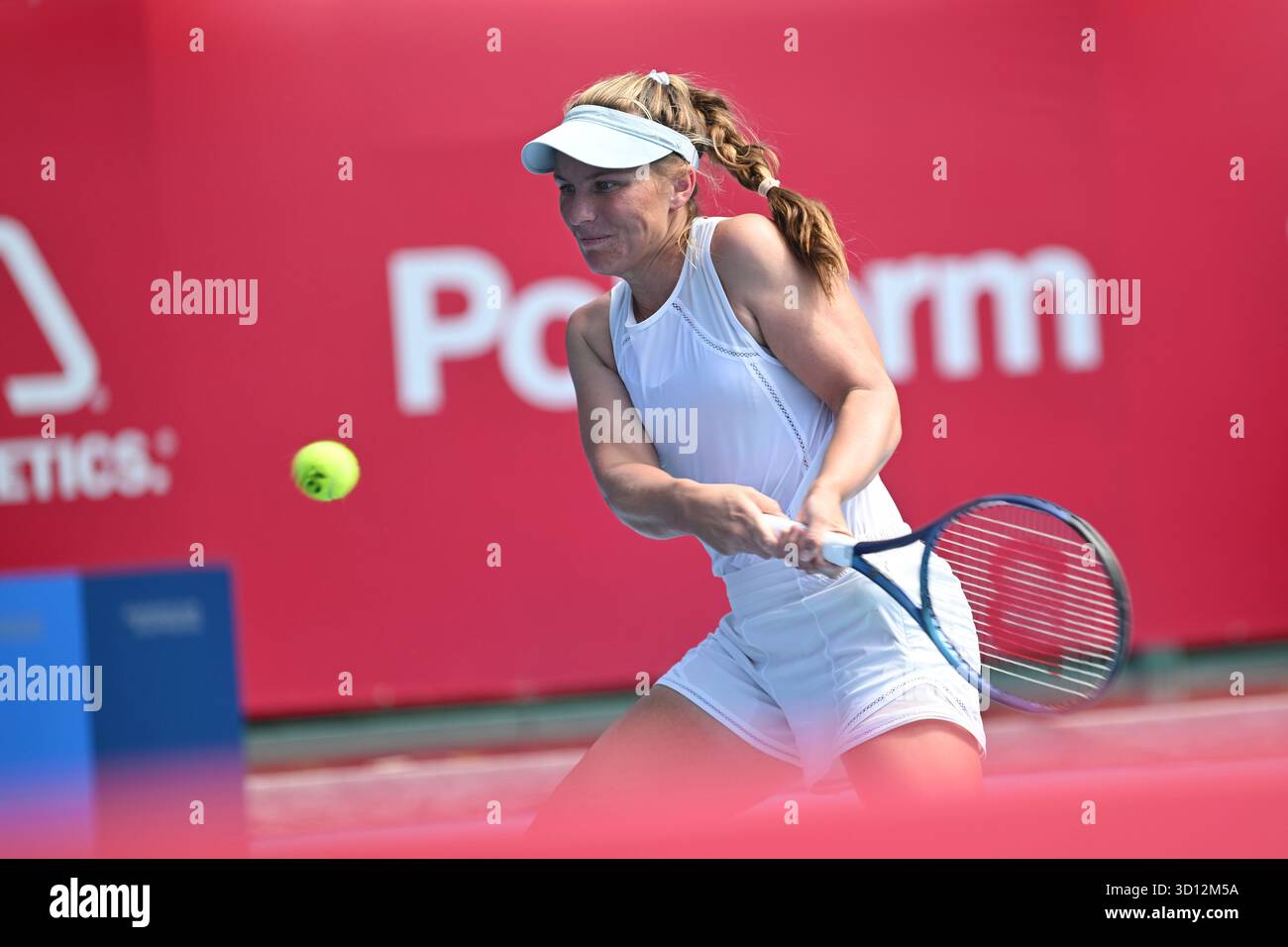 Maddison Inglis, an Australian woman's tennis player during the WTA250 qualifying on October 26, 2025 in Hong Kong. (Photo by Kobe Li/Nexpher Images) Stock Photo