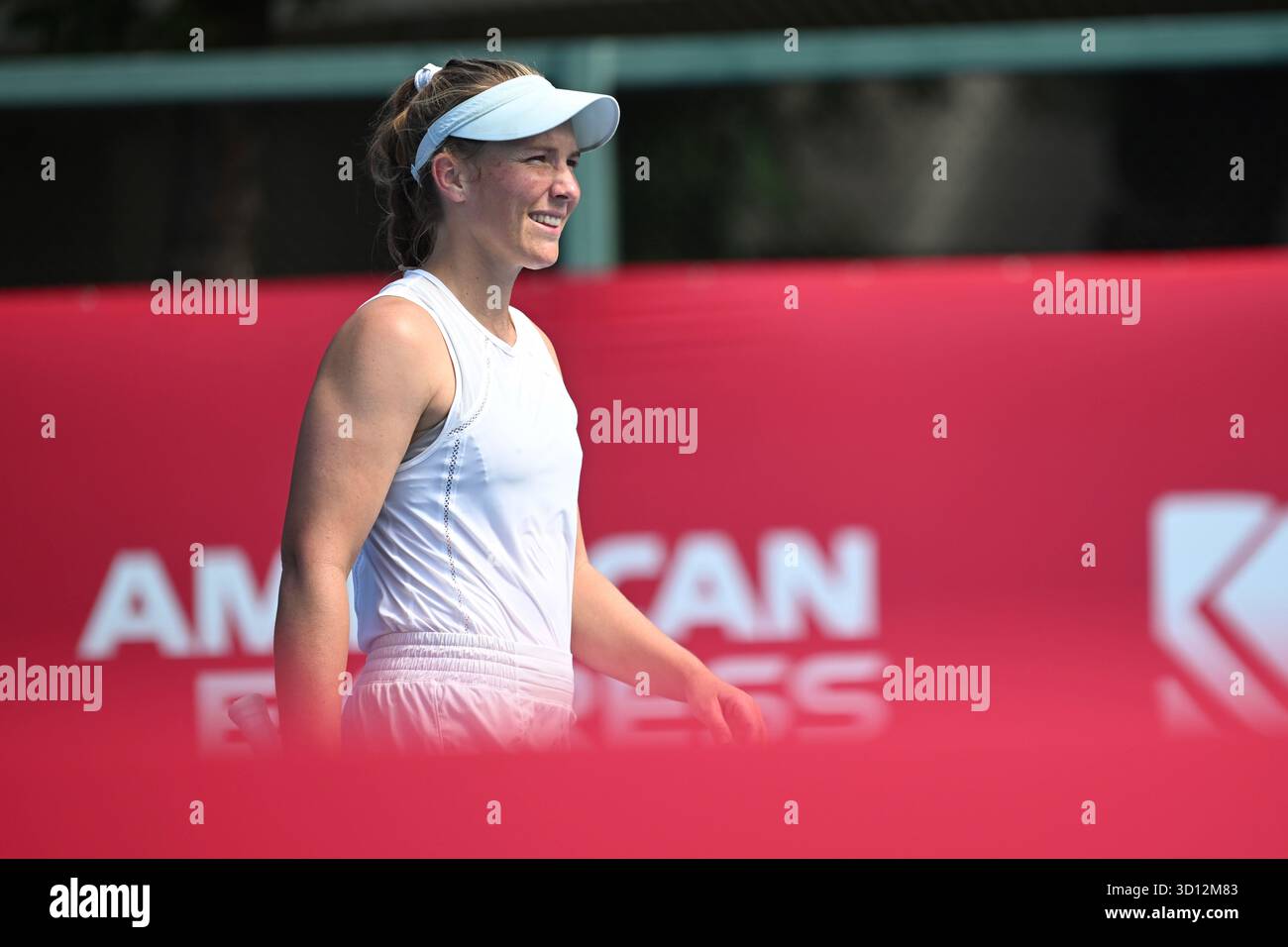 Maddison Inglis, an Australian woman's tennis player during the WTA250 qualifying on October 26, 2025 in Hong Kong. (Photo by Kobe Li/Nexpher Images) Stock Photo