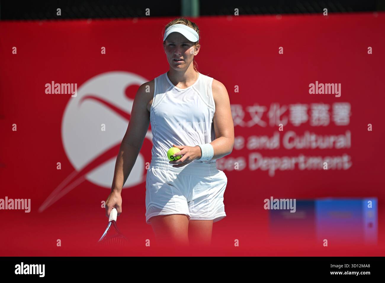 Maddison Inglis, an Australian woman's tennis player during the WTA250 qualifying on October 26, 2025 in Hong Kong. (Photo by Kobe Li/Nexpher Images) Stock Photo