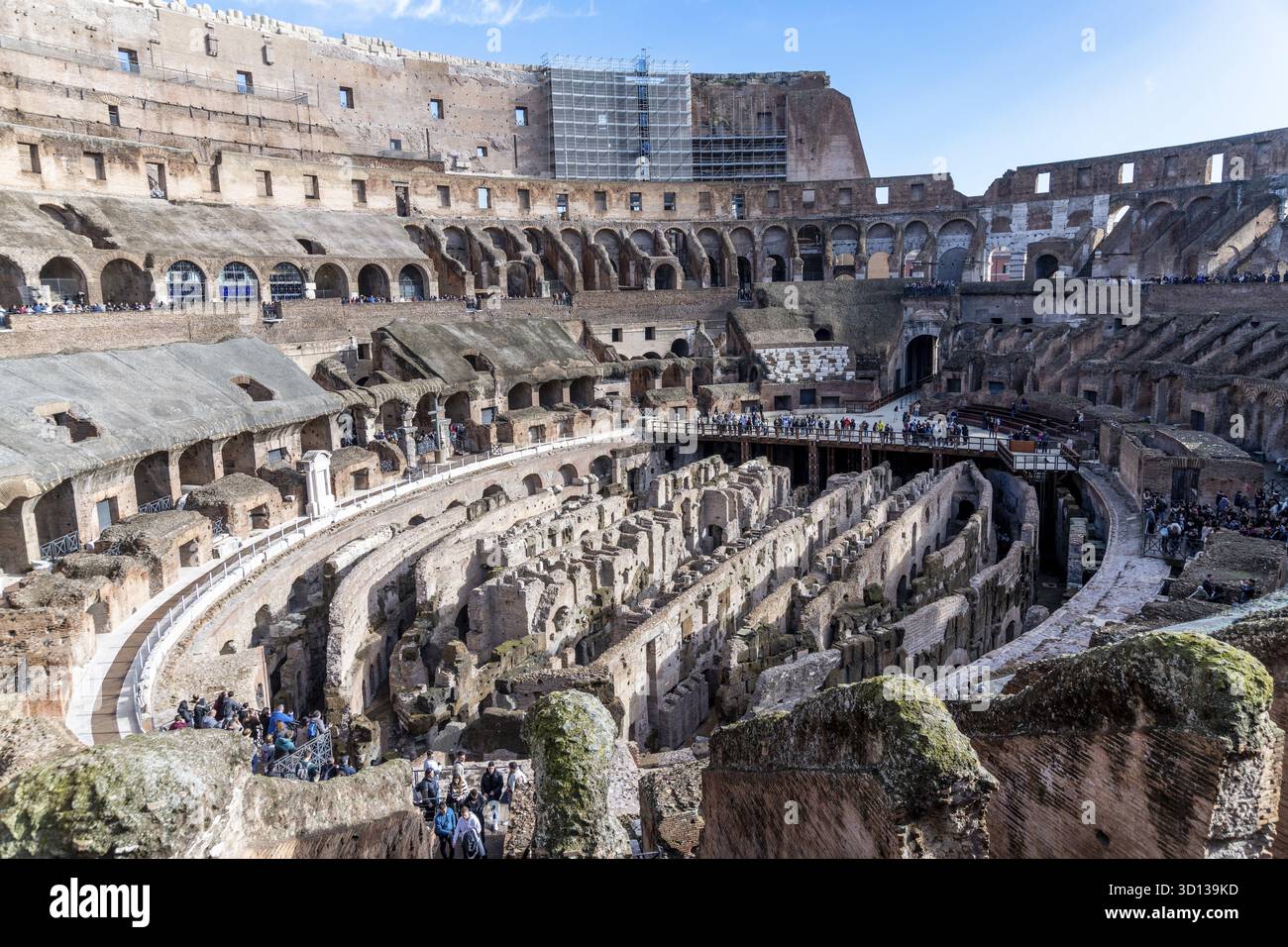 Roma, Latium - Italy - 11-23-2022: View into the basement vaults of the ...