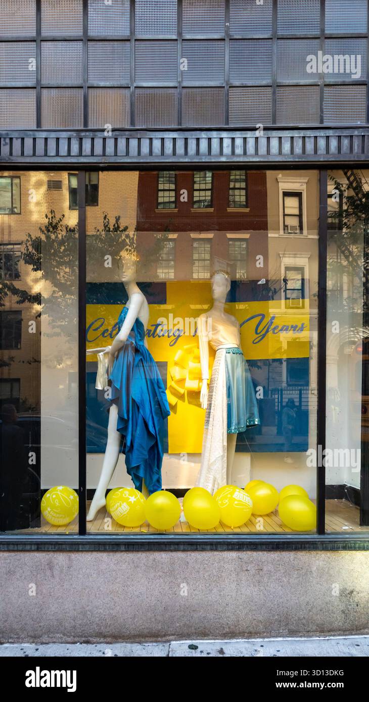 New York, United States, fashion display at high school of fashion industries. Stock Photo