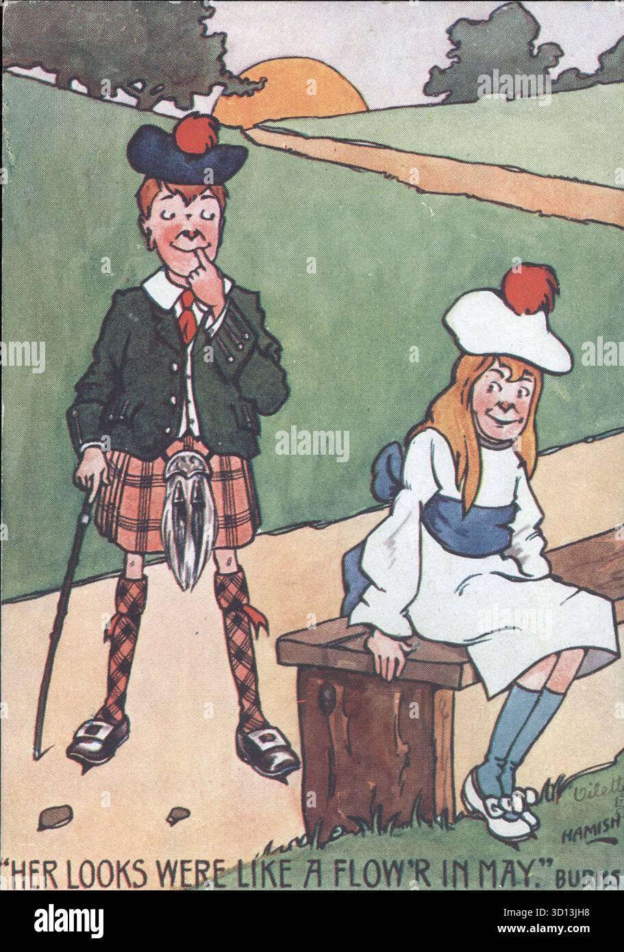 A Highland Laddie - Carte Postale Ancienne Et Vue D'Hier Et Aujourd'hui