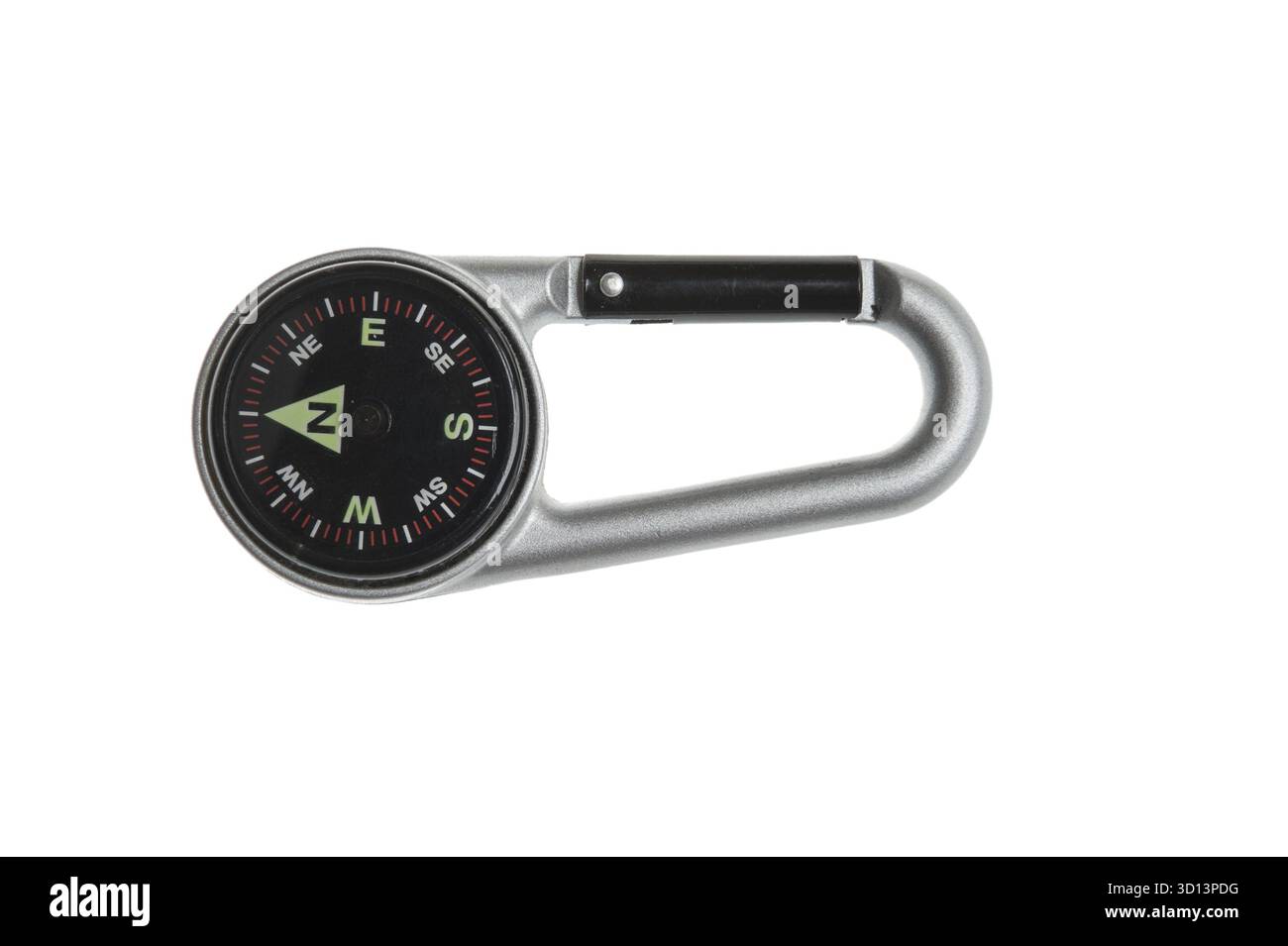 Compass Keychain isolated on white Stock Photo