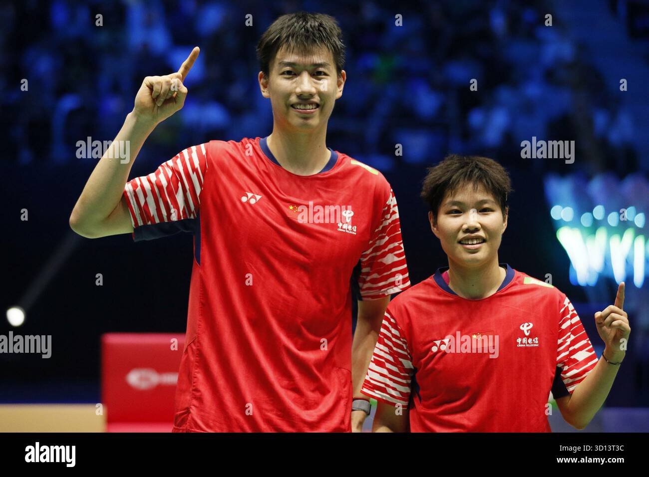 Yan Zhe FENG and Dong Ping HUANG during the final of Yonex French Open ...