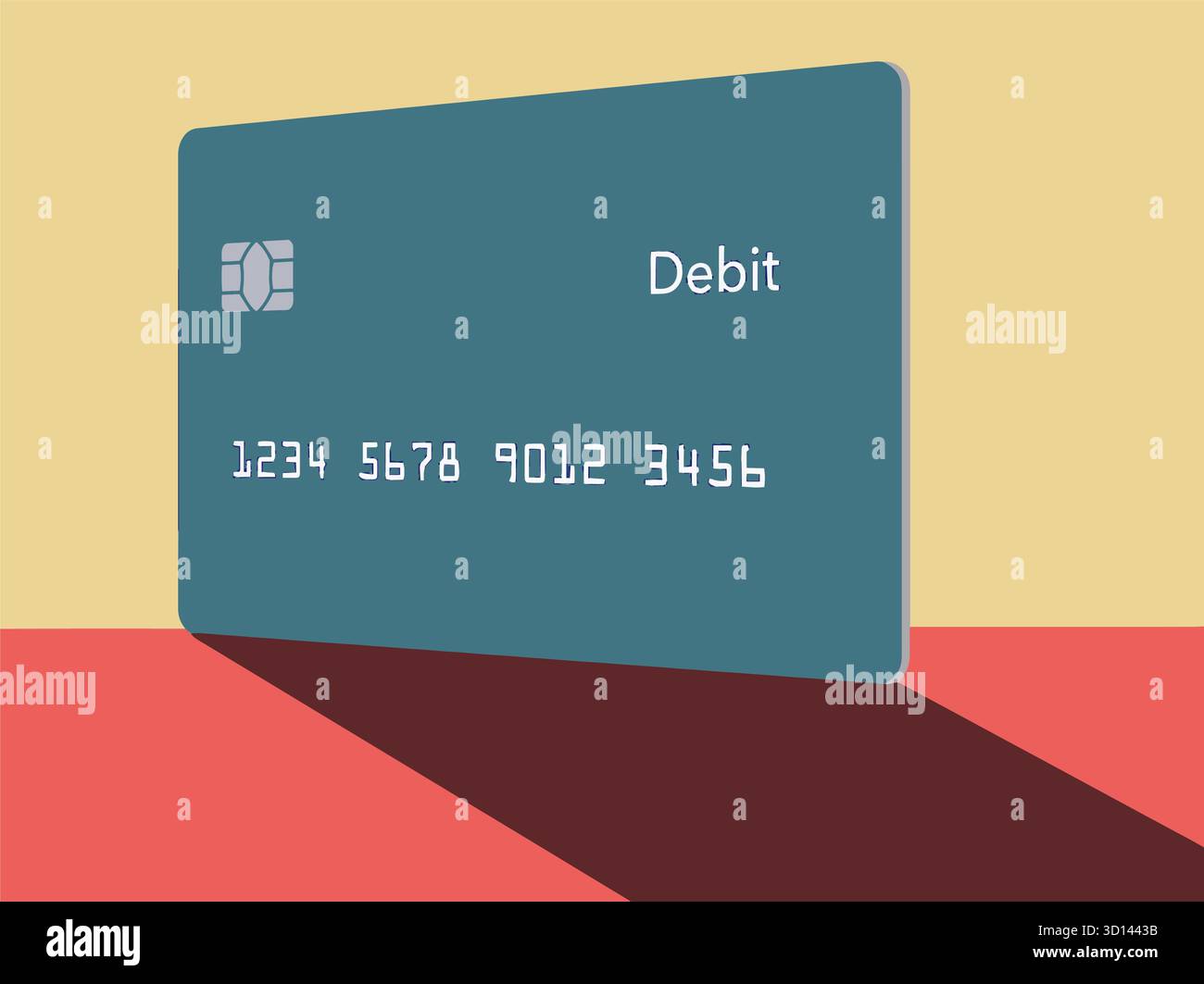 Debit card graphic design. Here is a debit card casting a long shadow ...