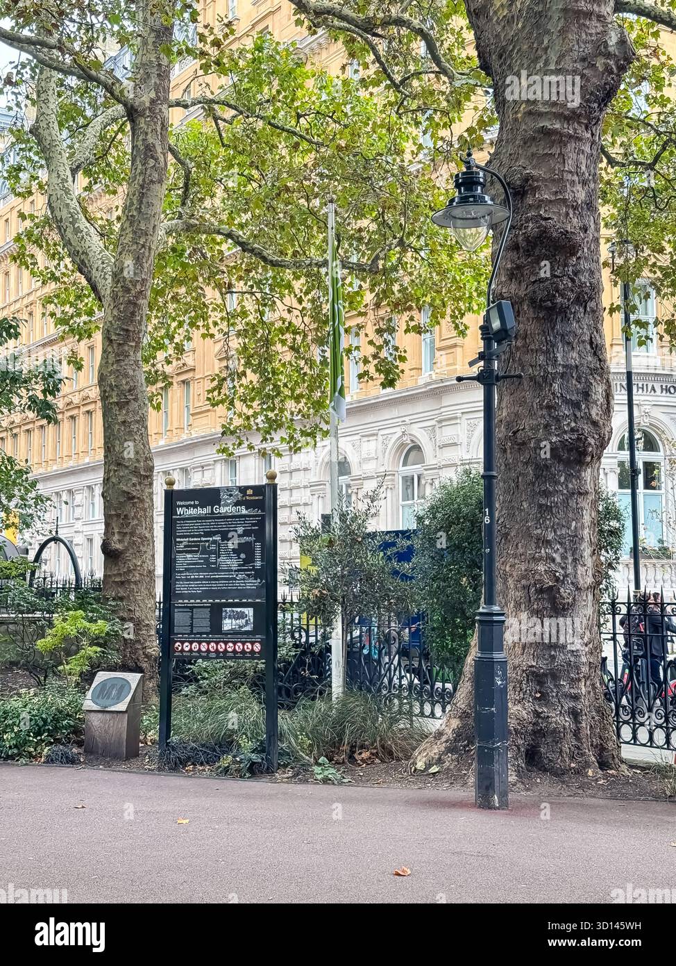 Whitehall Gardens, London - Smartphone Captured Stock Image
