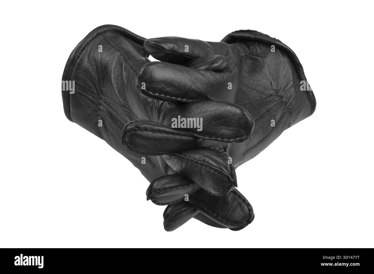 Isolated object on white - leather gloves Stock Photo