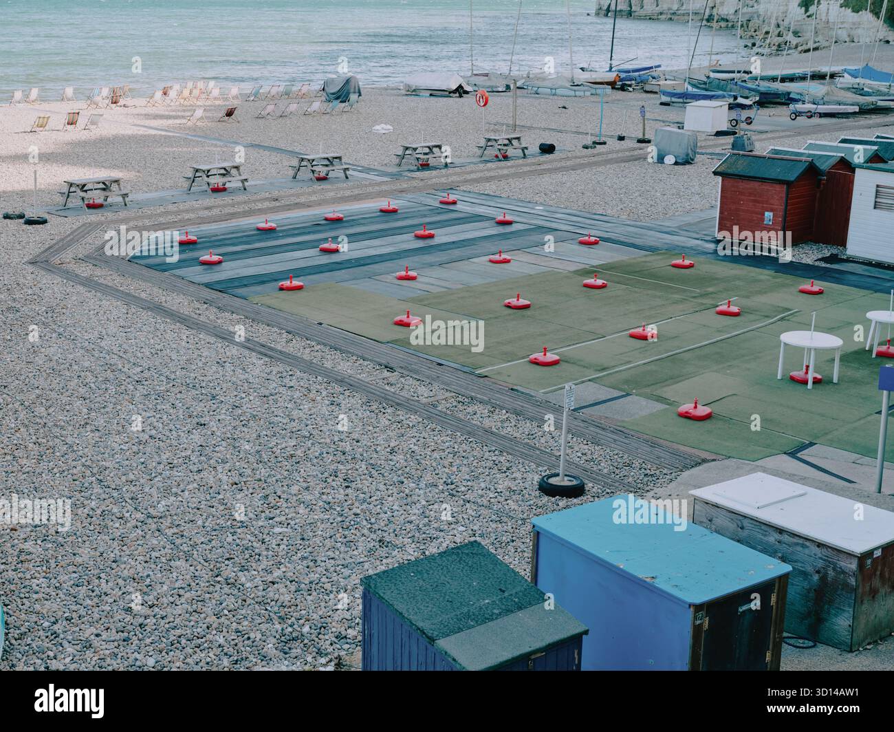Beer Beach a picturesque shingle cove on the Jurassic Coast in the East Devon village of Beer Devon England UK Stock Photo
