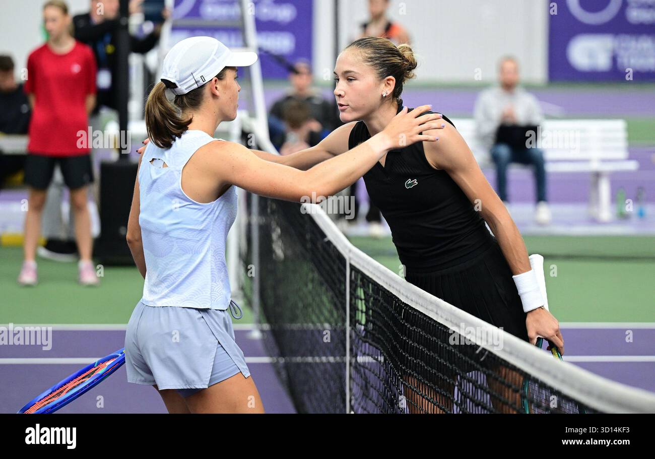 from left: Kaitlin Quevedo (Spain), Erika Andreeva Hamburg, October 26, 2025, Tennis, Ladies & Gents Cup 2025, Small Combined Event, Women, Singles, Final Stock Photo