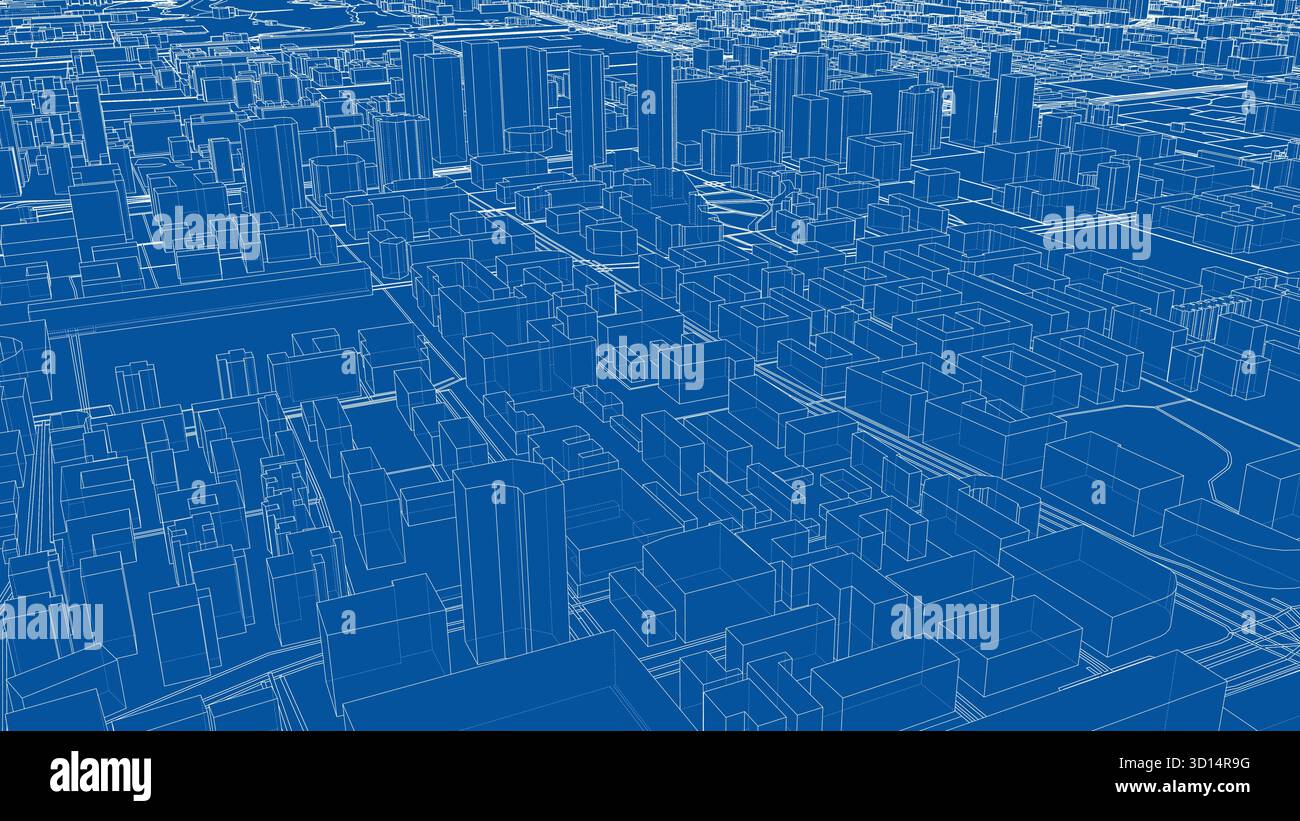 Urban Blueprint Grid Stock Vector Image & Art - Alamy