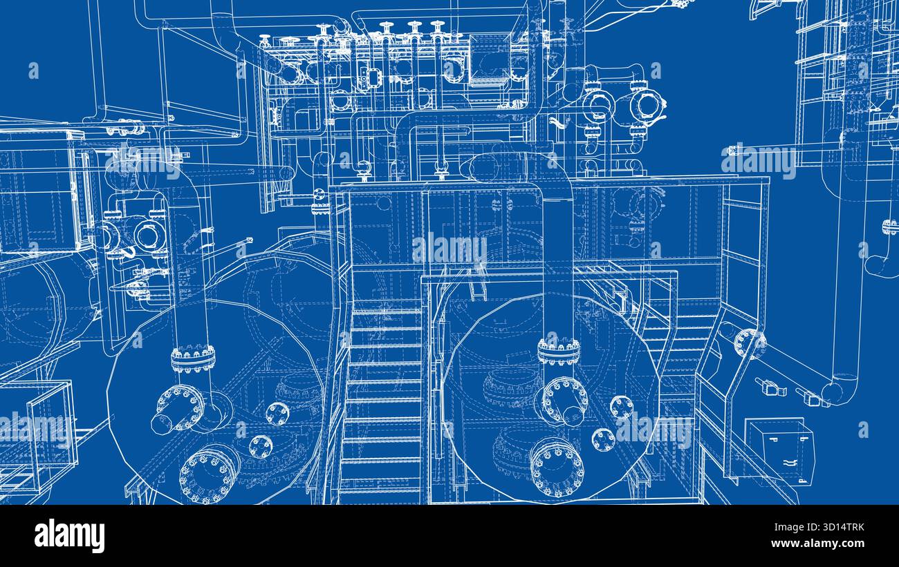 Blueprint Vector Image Industrial Blueprint Design. Vector Stock Vector Image & Art - Alamy