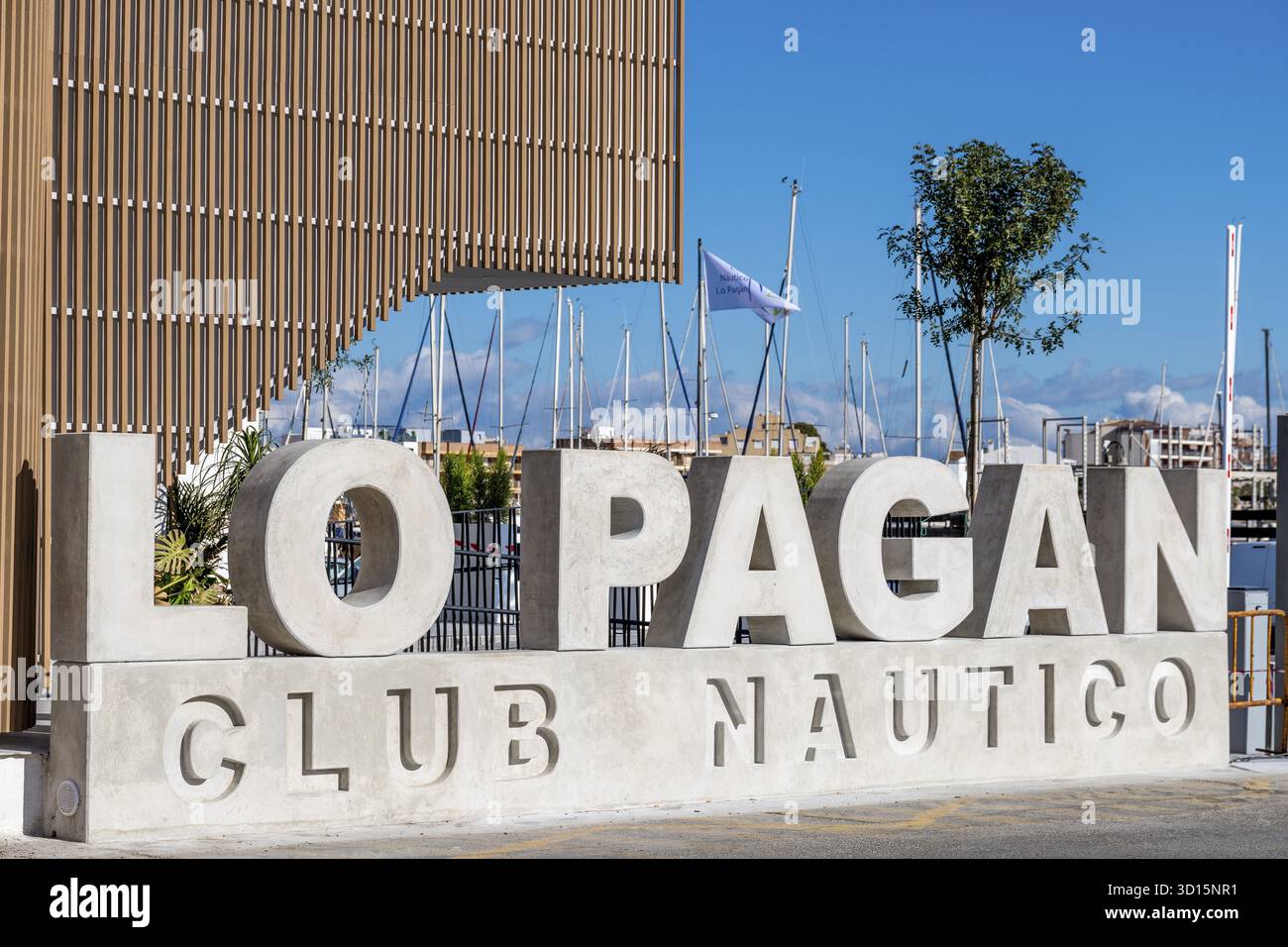 Los Cuarteros, Murcia - Spain - 01-11-2024: Large concrete letters ...