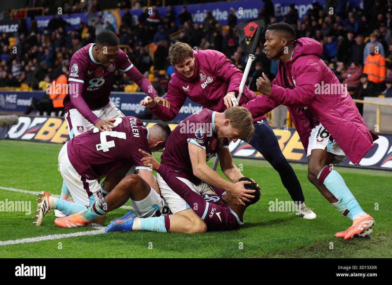 burnley-s-lyle-foster-celebrates-with-team-mates-after-scoring-their