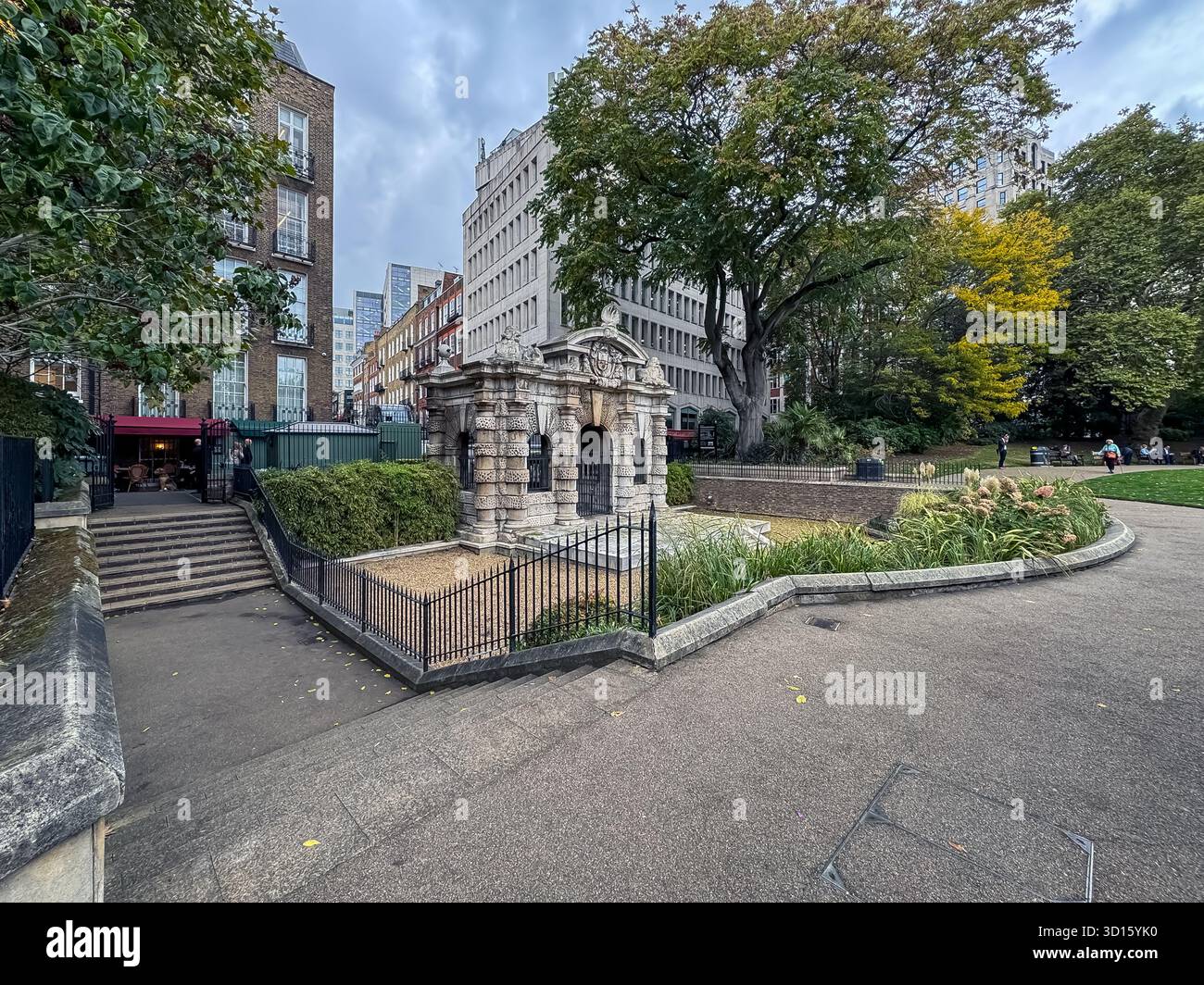 York Watergate, York House, Waterhouse, Victoria Embankment Gardens, London - Smartphone Captured Stock Image