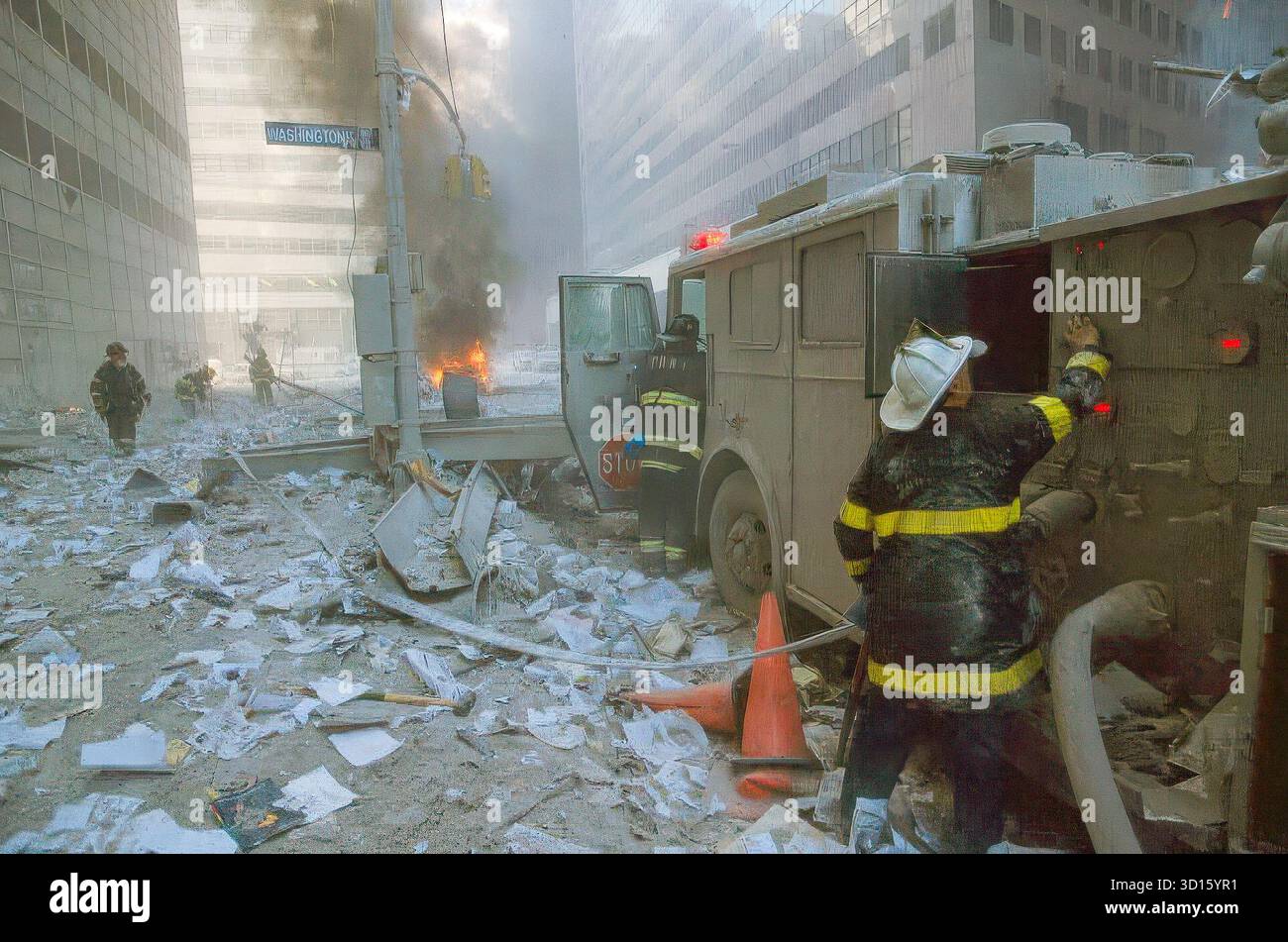 World trade center collapse on hi-res stock photography and images