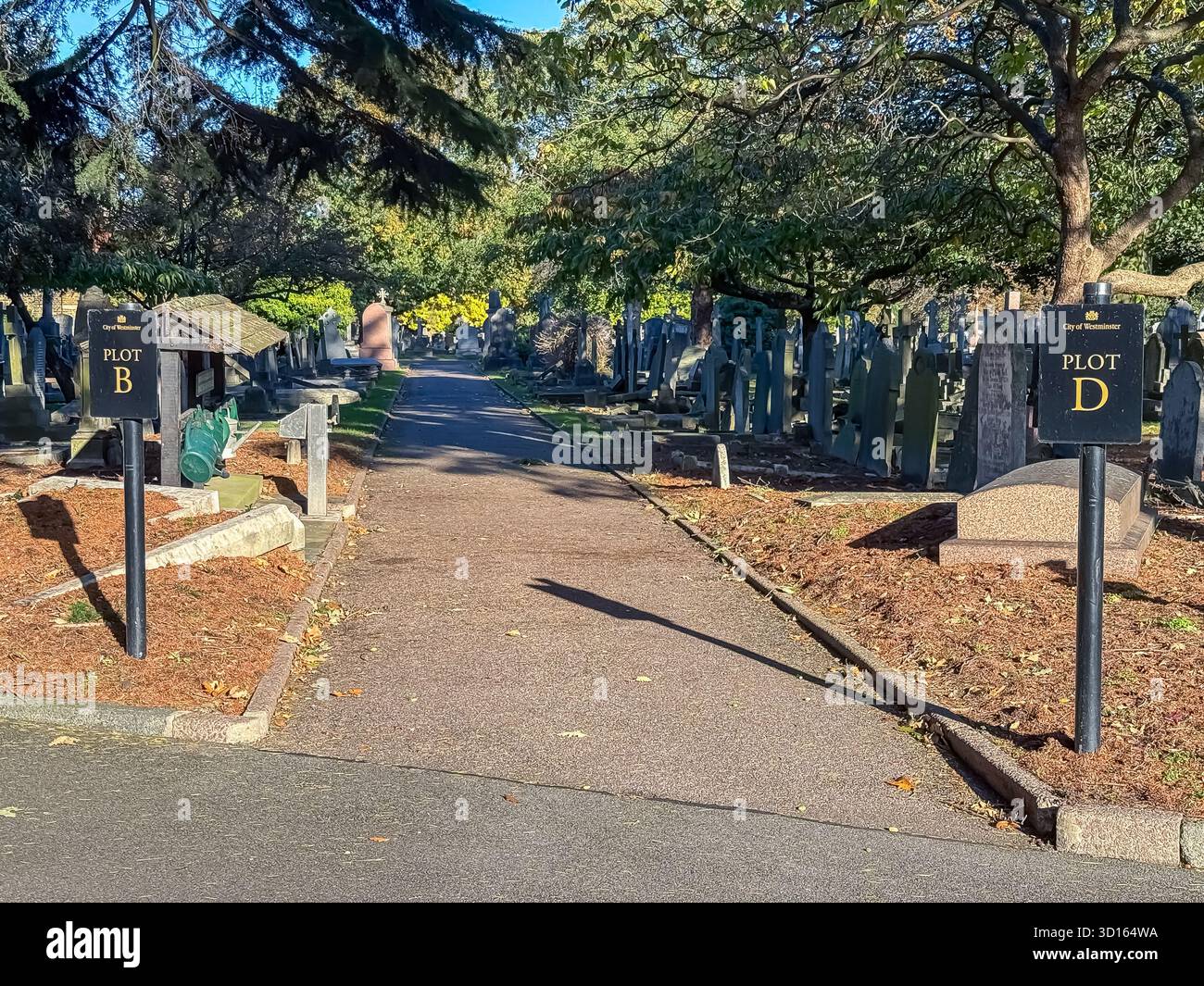 Hanwell Cemetery, Ealing, London - Smartphone Captured Stock Image