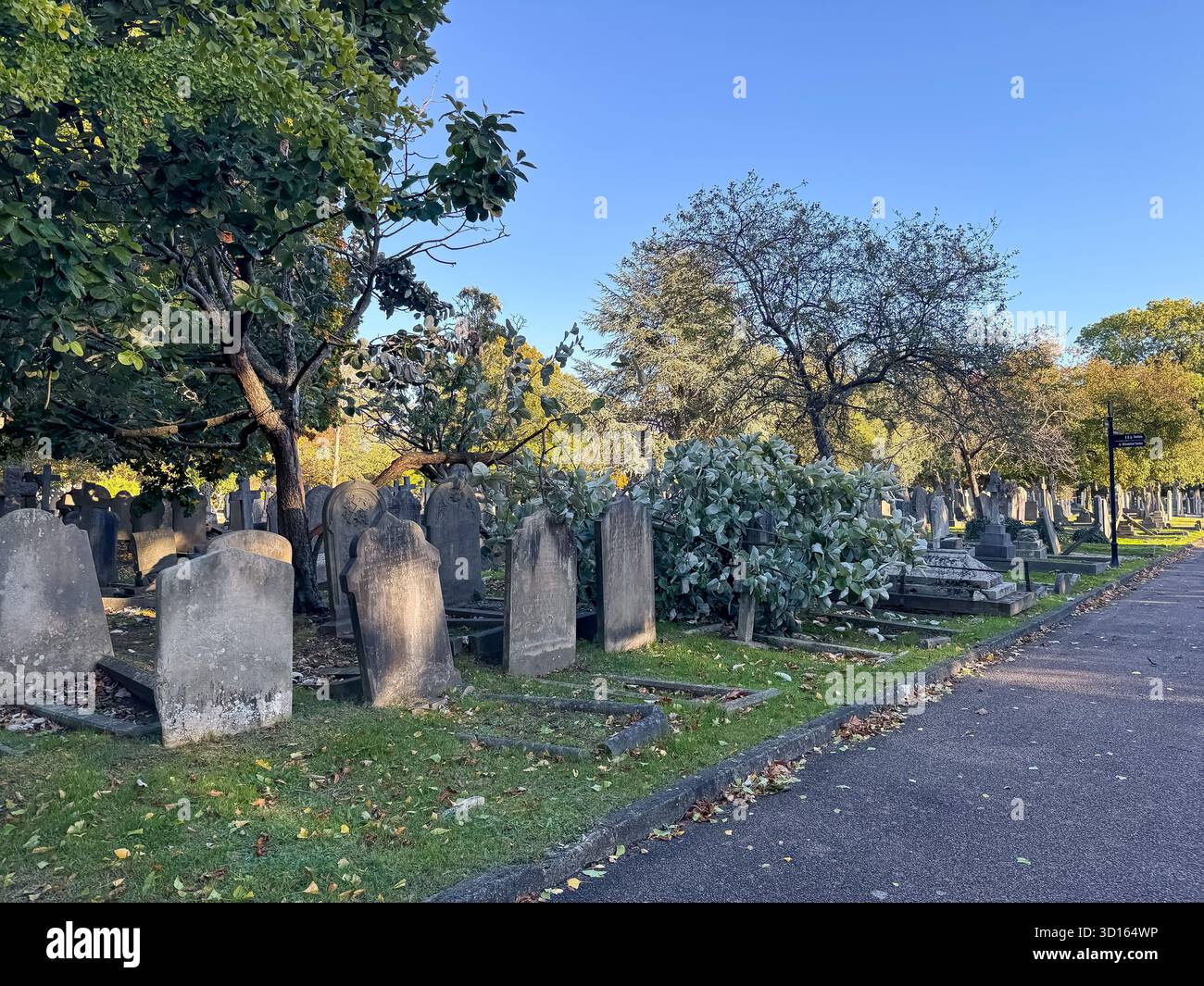 Hanwell Cemetery, Ealing, London - Smartphone Captured Stock Image