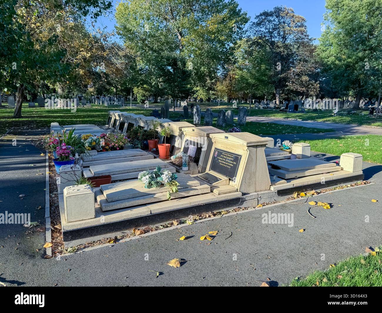Hanwell Cemetery, Ealing, London - Smartphone Captured Stock Image