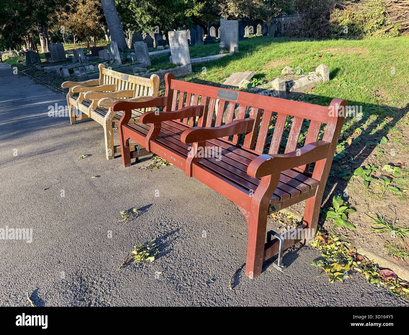 Hanwell Cemetery, Ealing, London - Smartphone Captured Stock Image