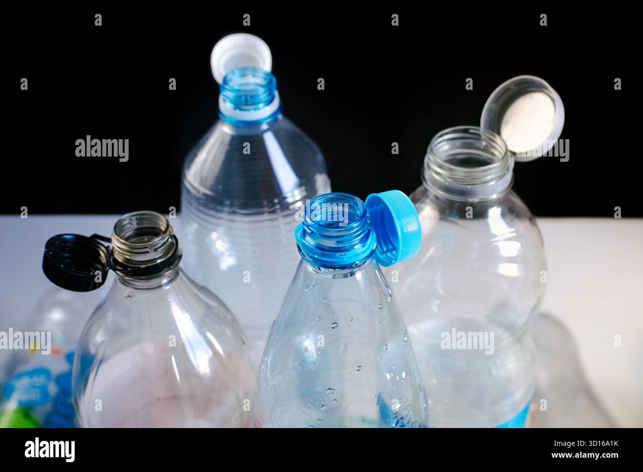 empty plastic bottles with a lid Stock Photo