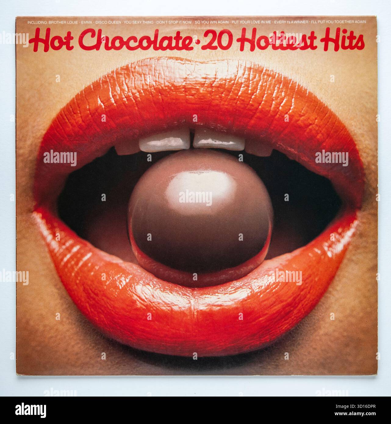 Picture cover of the Hot Chocolate 20 Hottest Hits album, which was released in 1979 Stock Photo