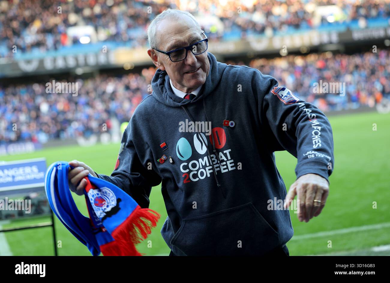 former-rangers-captain-terry-butcher-on-the-pitch-at-half-time-as-he