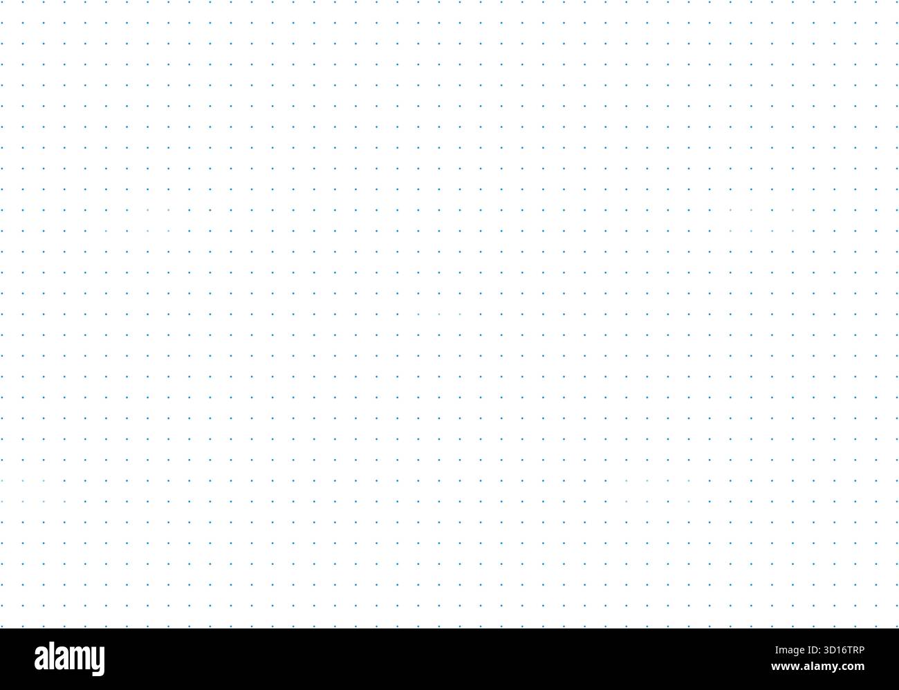 Simple blue dotted background. Bullet journal pattern texture. Dotted squared blue grid graph paper template for notebooks. Design printable graphic Stock Vector