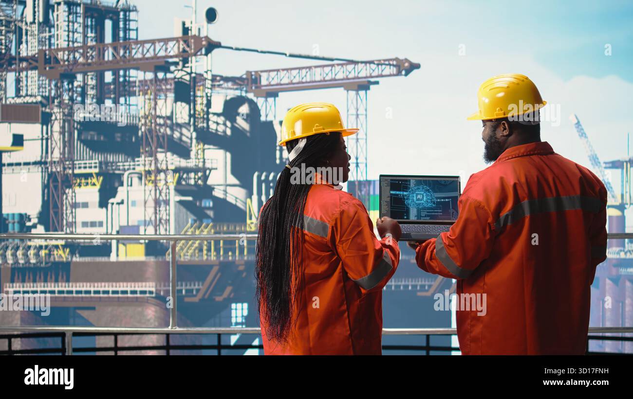 Offshore rig technicians using neural network AI LLM chatbot to improve ...