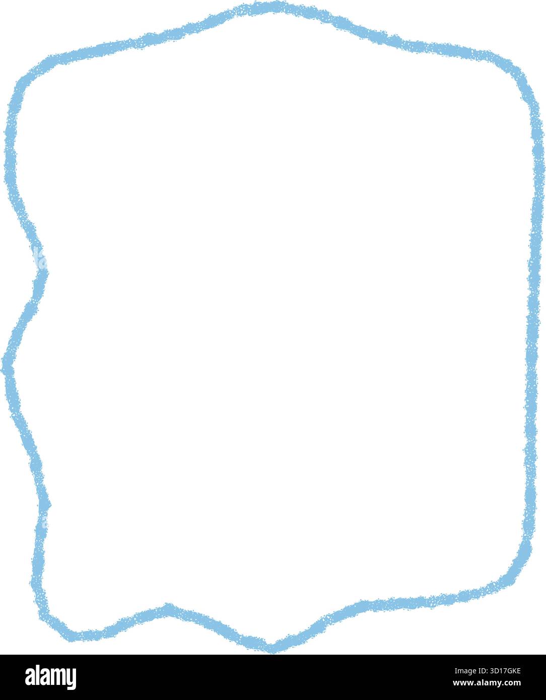 Crayon Squiggle Rectangle Text Box Shape Stock Vector
