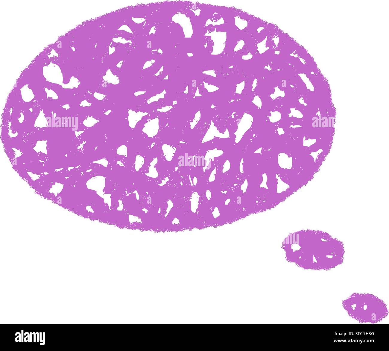 Purple Organic Crayon Speech Bubble Sketch Stock Vector