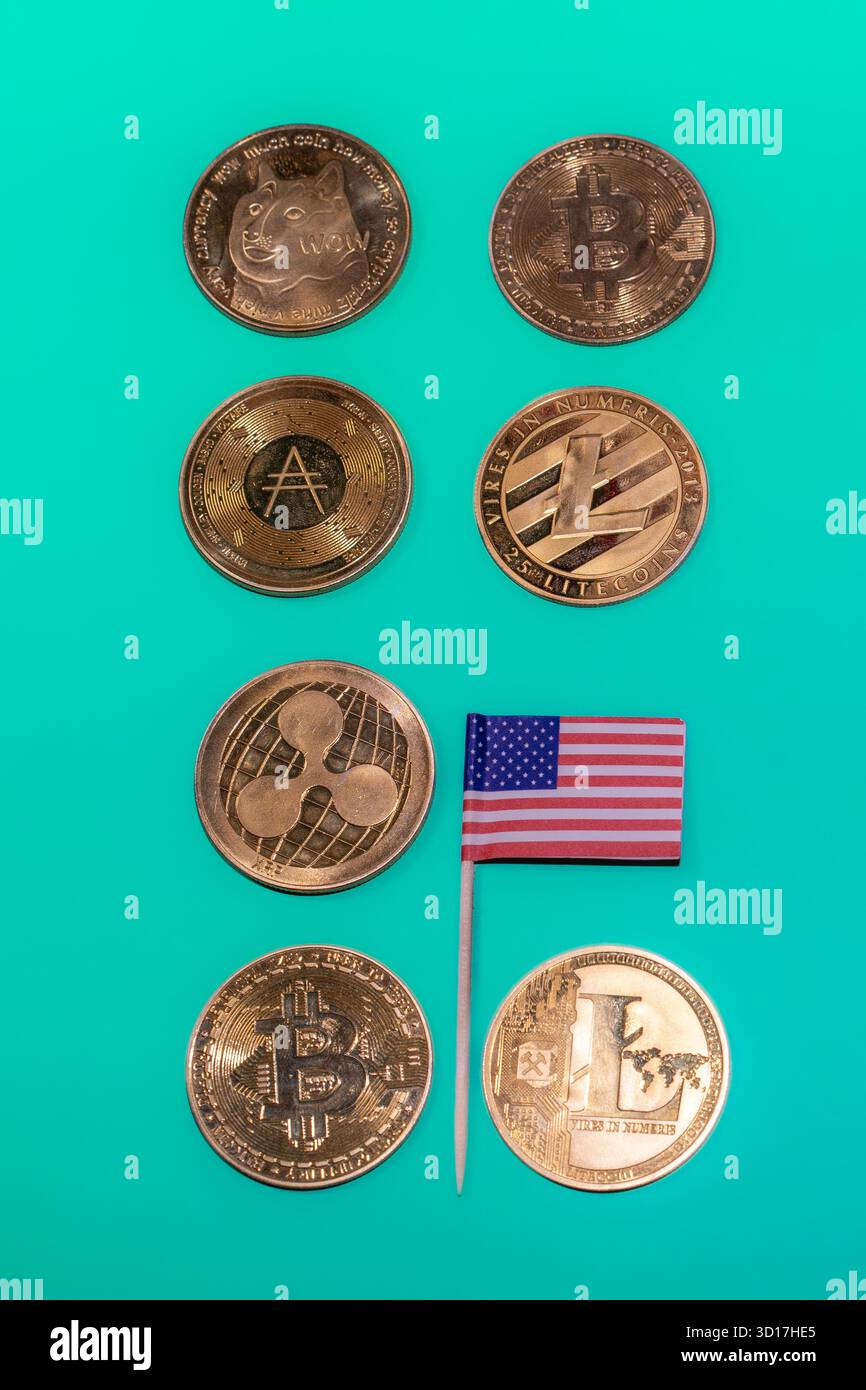 Green litecoin hi-res stock photography and images - Alamy