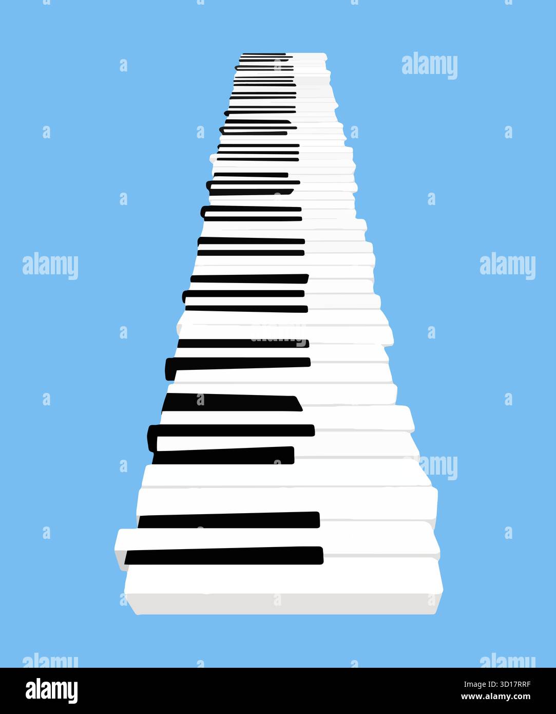 A vintage jazz keyboard is seen in a vector image. Stock Vector
