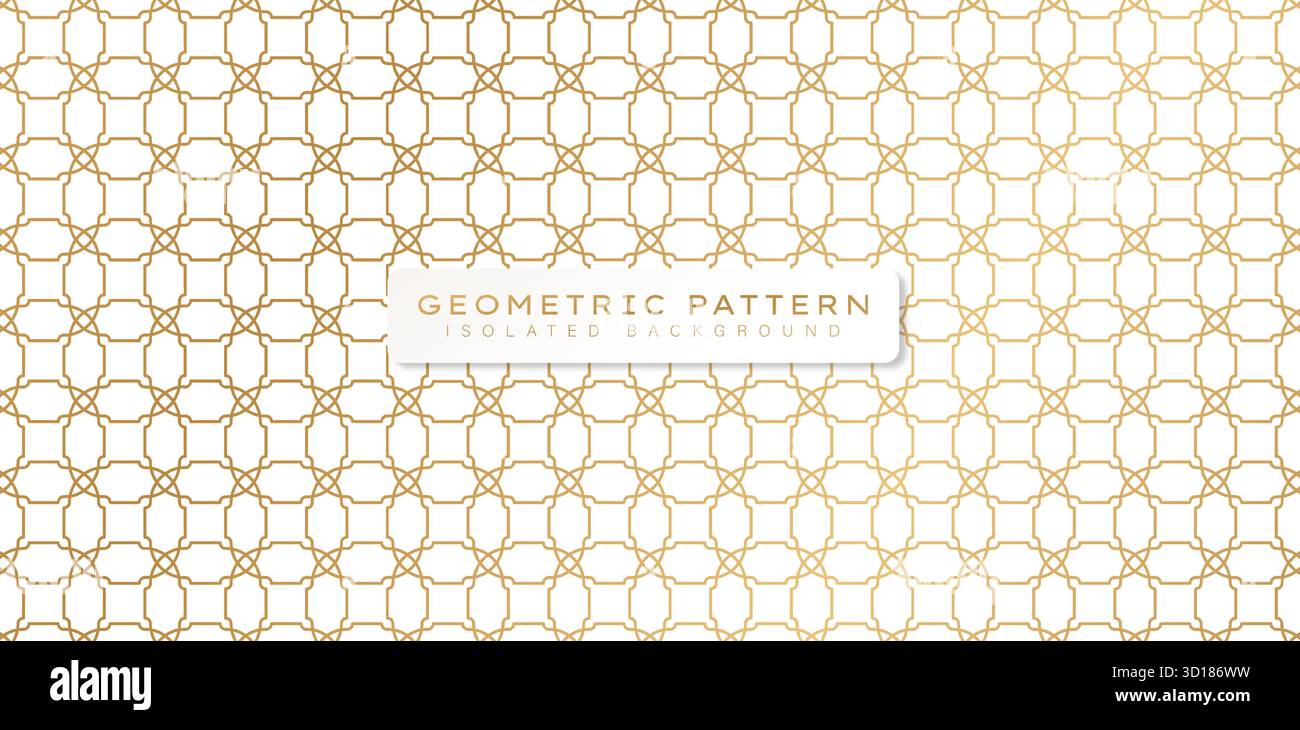 Elegant Golden Geometric Seamless pattern Design isolated white ...