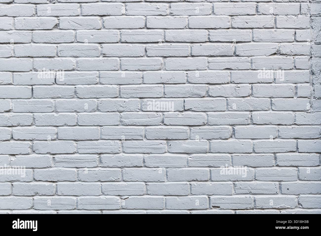 Painted, white, abstract brick wall Stock Photo