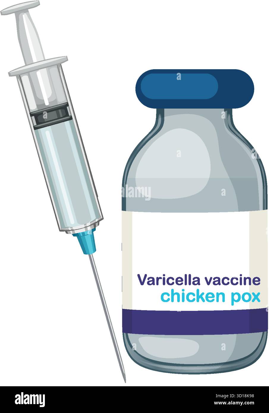 Vector Illustration Of Syringe And Varicella Vaccine Vial For vector-illustration-of-syringe-and-varicella-vaccine-vial-for