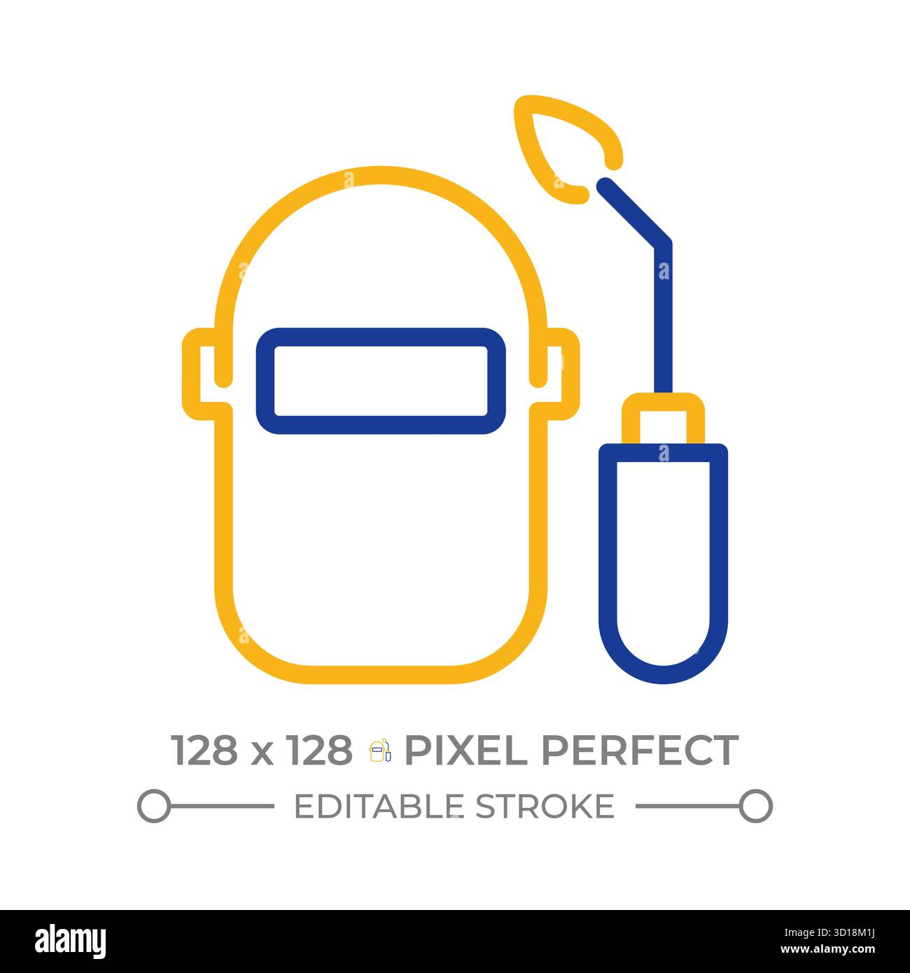 Metal welding two color line icon Stock Vector