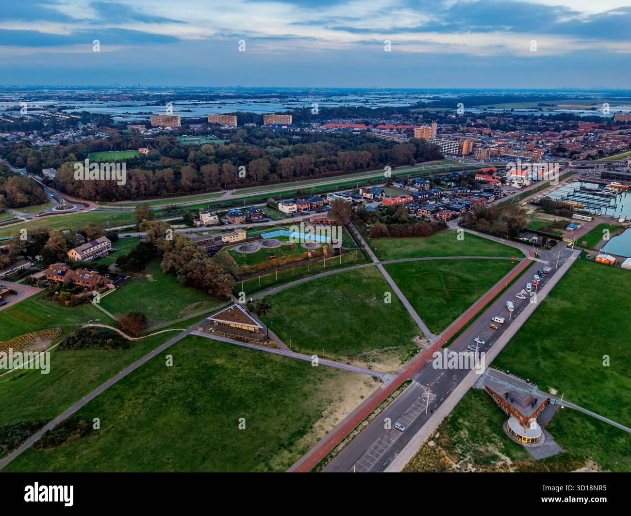Triangular conical buildings road hi-res stock photography and images ...