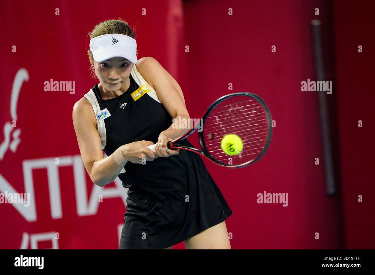 Japanese tennis player Momoko Kobori during a match at the Hong Kong Tennis Open on October 27, 2025 in Hong Kong (Photo by Vernon Yuen/Nexpher Images) Stock Photo