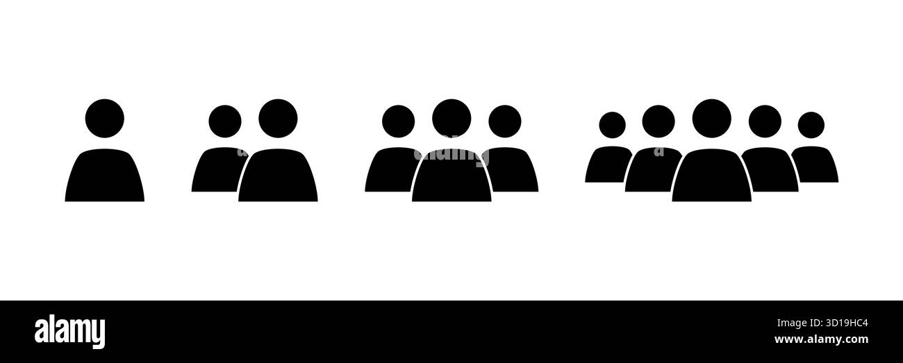 User profile login icon set. Simple design element set - icons for ...