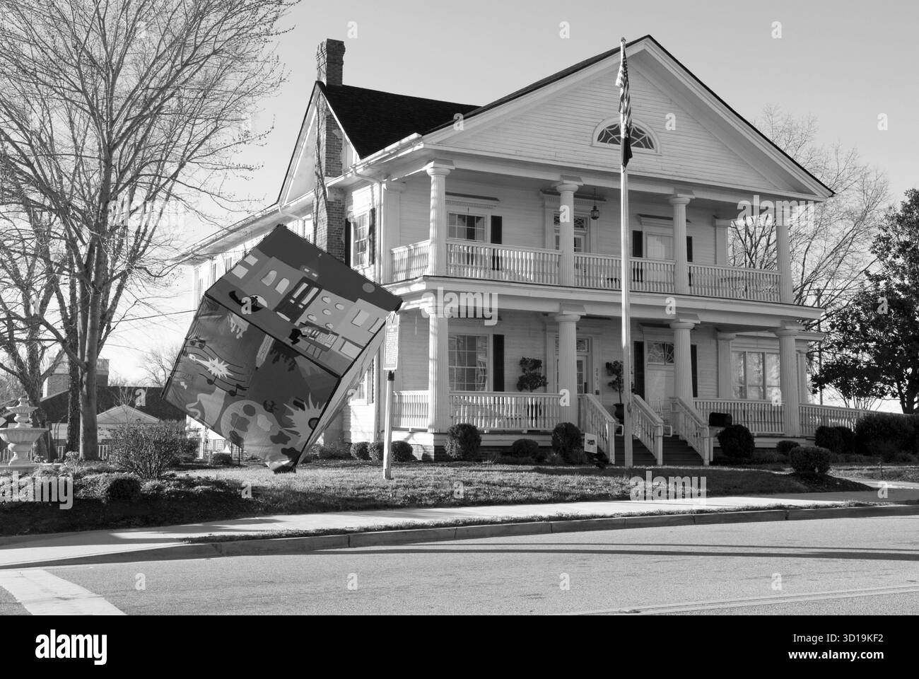 Leroy Springs House, now Lancaster City Hall, in Lancaster, South Carolina, USA. Stock Photo