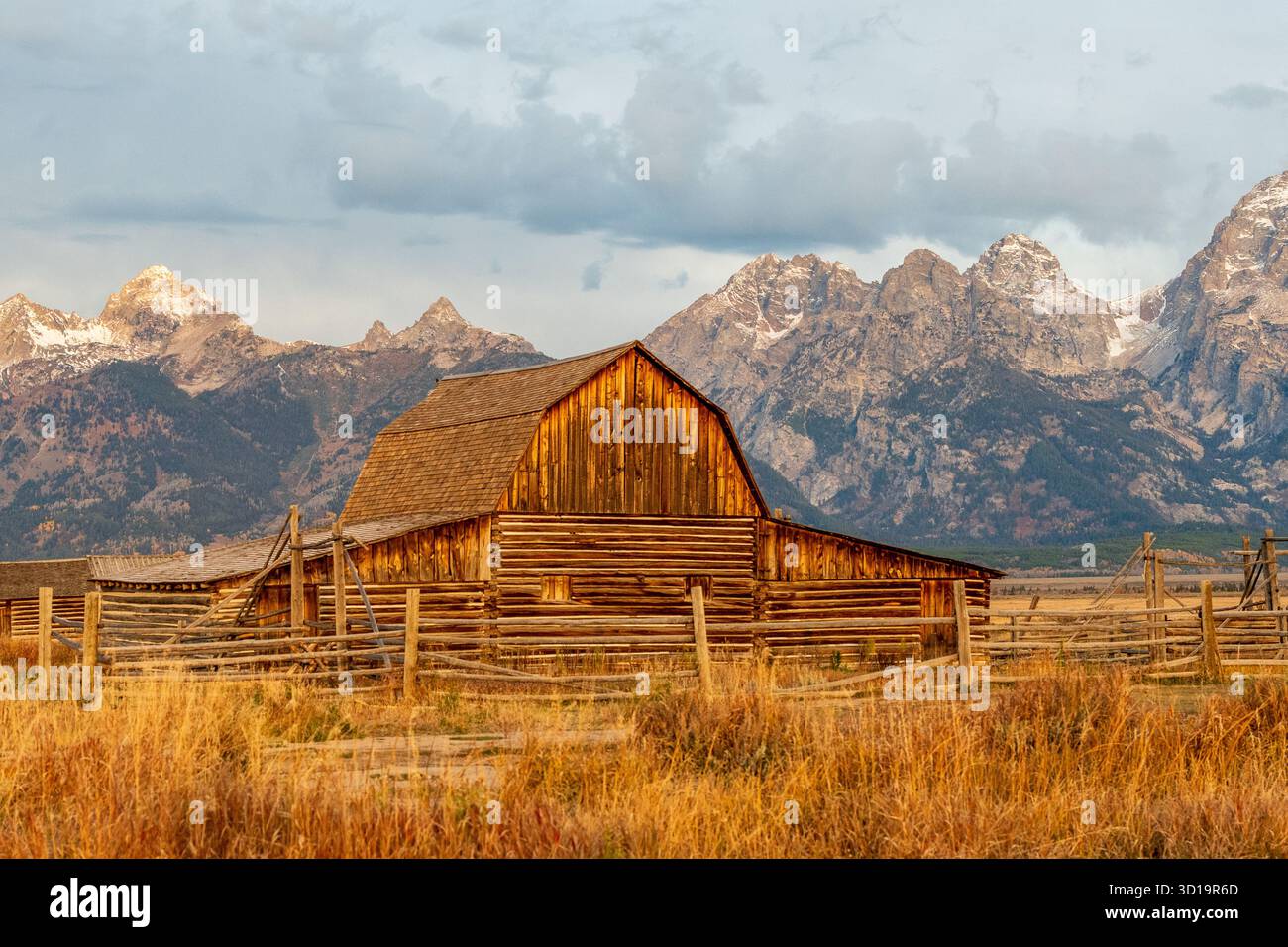 The iconic antique T.A. Moulton barn in Grand Teton National Park at